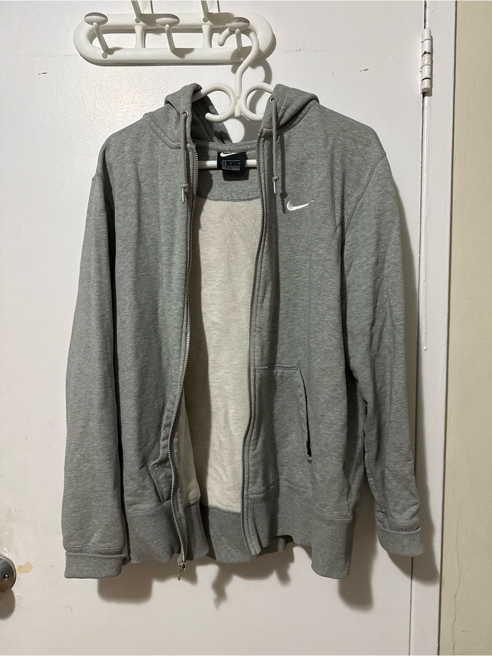 Nike Gray Men's Full-Zip Hooded Sweatshirt
